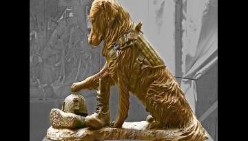 New sculpture pays tribute to military working dogs