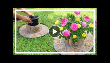 Flower Bed for Mini Roses / Cement Crafts / Garden Ideas.