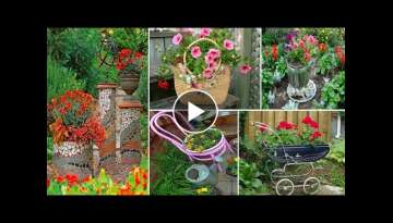 52 Unusual Containers with Flowers to Add Fun to spring Backyard Designs | garden ideas