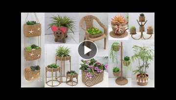 10 Best Out Of Waste Ideas for Plant Pots | Jute Recycling Craft Ideas