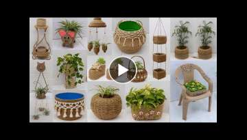 20 Best Reuse Ideas Waste Material for Plant Pot, Jute Rope Craft Ideas