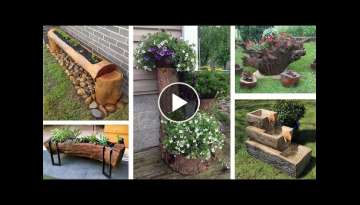 37 Top wood log decorating ideas for the yard and garden | garden ideas