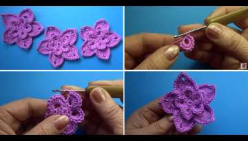Crochet Beautiful Flower Tutorial Crochet Beautiful Flower Tutorial