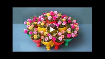 Recycling Ideas Plastic Bottles Flower Pot 3 Storey Pyramid Beautiful Colorful Recycling Ideas Plastic Bottles Flower Pot 3 Storey Pyramid Beautiful Colorful