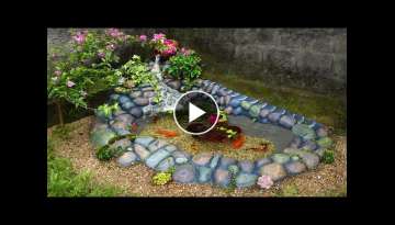 A Masterpiece Made of Cement - Turn the garden corner into a beautiful waterfall aquarium